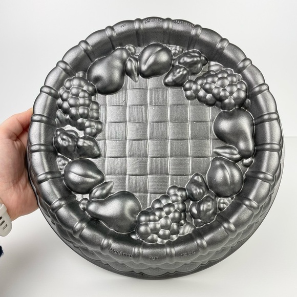 Nordic Ware Other - Nordic Ware Marianne Cake Pan Cast Aluminum Fruit Lattice Basket Weave 10 Cup